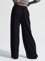 Seamless Basic Woolen Barbera | Merino wool Pants Black