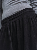 Seamless Basic Woolen Barbera | Merino wool Pants Black