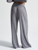 Seamless Basic Woolen Barbera | Merino wool Pants Grey Melange
