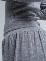 Seamless Basic Woolen Barbera | Merino wool Pants Grey Melange