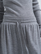 Seamless Basic Woolen Barbera | Merino wool Pants Grey Melange