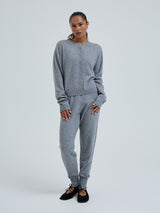 Seamless Basic Classic Cardigan | Wool Cashmere Cardigan Ash Melange