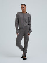 Seamless Basic Classic Cardigan | Wool Cashmere Cardigan Heather Mushroom