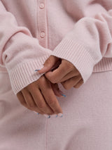 Seamless Basic Classic Cardigan | Wool Cashmere Cardigan Powder Pink