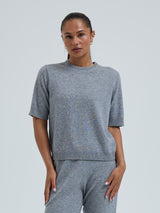 Seamless Basic Classic T-shirt | Wool Cashmere T-shirt Ash Melange