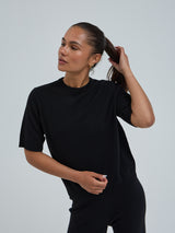 Seamless Basic Classic T-shirt | Wool Cashmere T-shirt Black
