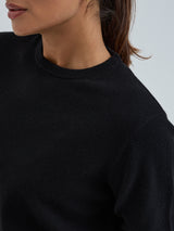 Seamless Basic Classic T-shirt | Wool Cashmere T-shirt Black