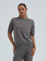 Seamless Basic Classic T-shirt | Wool Cashmere T-shirt Heather Mushroom