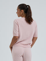 Seamless Basic Classic T-shirt | Wool Cashmere T-shirt Powder Pink