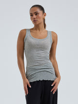 Seamless Basic Cotton Bella | Cotton Tank Top Grey Melange