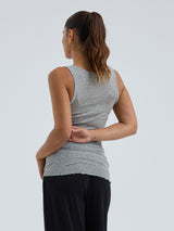 Seamless Basic Cotton Bella | Cotton Tank Top Grey Melange