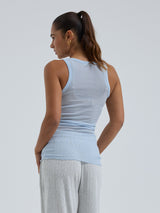 Seamless Basic Cotton Bella | Cotton Tank Top Hazy Sky