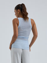 Seamless Basic Cotton Bella | Cotton Tank Top Hazy Sky