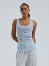 Seamless Basic Cotton Bella | Cotton Tank Top Hazy Sky