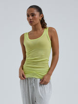 Seamless Basic Cotton Bella | Cotton Tank Top Neon Yellow