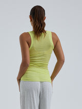 Seamless Basic Cotton Bella | Cotton Tank Top Neon Yellow