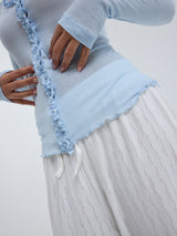 Seamless Basic Cotton Cardy | Cotton Cardigan Hazy Sky