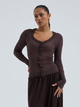 Seamless Basic Cotton Cardy | Cotton Cardigan Java