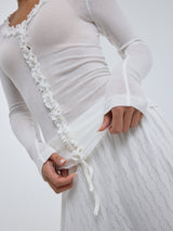 Seamless Basic Cotton Cardy | Cotton Cardigan Off-White