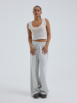 Seamless Basic Cotton Crop Top | Cotton Tank Top Off-White