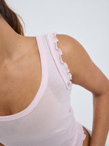 Seamless Basic Cotton Crop Top | Cotton Tank Top Pale Rose