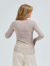 Seamless Basic Cotton Elvira | Cotton L/S T-Shirt Desert Melange