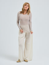 Seamless Basic Cotton Elvira | Cotton L/S T-Shirt Desert Melange