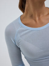 Seamless Basic Cotton Elvira | Cotton L/S T-Shirt Hazy Sky