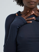 Seamless Basic Cotton Elvira | Cotton L/S T-Shirt Midnight