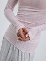 Seamless Basic Cotton Elvira | Cotton L/S T-Shirt Pale Rose