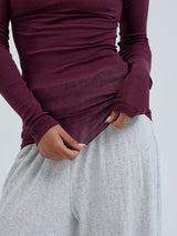 Seamless Basic Cotton Elvira | Cotton L/S T-Shirt Vineyard