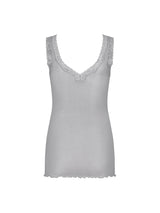 Seamless Basic Cotton Lacey | Cotton Tank Top Grey