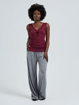 Seamless Basic Cotton Lacey | Cotton Tank Top Burgundy