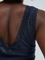 Seamless Basic Cotton Lacey | Cotton Tank Top Midnight