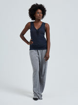 Seamless Basic Cotton Lacey | Cotton Tank Top Midnight