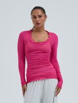 Seamless Basic Cotton Romance | Cotton L/S T-Shirt Berry Pink