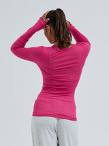 Seamless Basic Cotton Romance | Cotton L/S T-Shirt Berry Pink