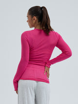 Seamless Basic Cotton Romance | Cotton L/S T-Shirt Berry Pink