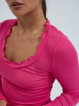Seamless Basic Cotton Romance | Cotton L/S T-Shirt Berry Pink