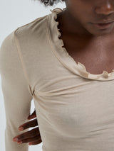 Seamless Basic Cotton Romance | Cotton L/S T-Shirt Dark sand