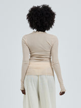 Seamless Basic Cotton Romance | Cotton L/S T-Shirt Dark sand