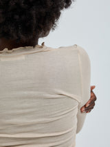 Seamless Basic Cotton Romance | Cotton L/S T-Shirt Dark sand