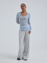 Seamless Basic Cotton Romance | Cotton L/S T-Shirt Hazy Sky