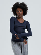 Seamless Basic Cotton Romance | Cotton L/S T-Shirt Midnight