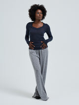 Seamless Basic Cotton Romance | Cotton L/S T-Shirt Midnight