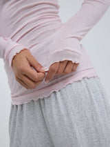 Seamless Basic Cotton Romance | Cotton L/S T-Shirt Pale Rose