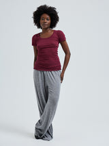 Seamless Basic Cotton Roseanna | Cotton S/S T-Shirt Burgundy