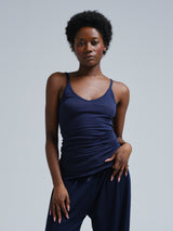 Seamless Basic Cotton Spaghetti | Cotton Strap Top Night Sky