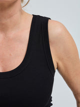 Seamless Basic Crush | Organic cotton Tank Top Black