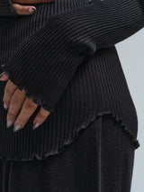 Seamless Basic Elegante | Merino wool L/S T-Shirt Black